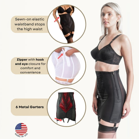 Style 1294 | Open Bottom Girdle Extra Firm Shaping | Zipper + Hook Closure | Sizes M–8X