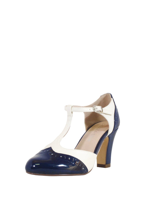Gatsby II T-Strap Vintage Heels Navy