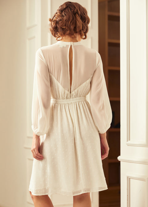 Sheerly Blessed In Bliss Fit and Flare Dress