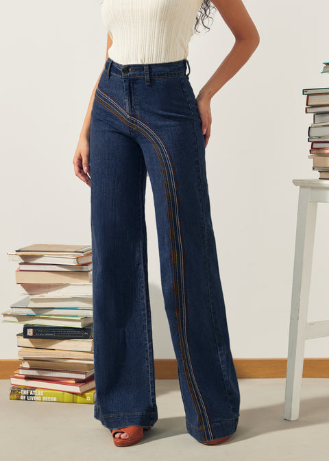 Rainbow With Me Wide-Leg Jeans