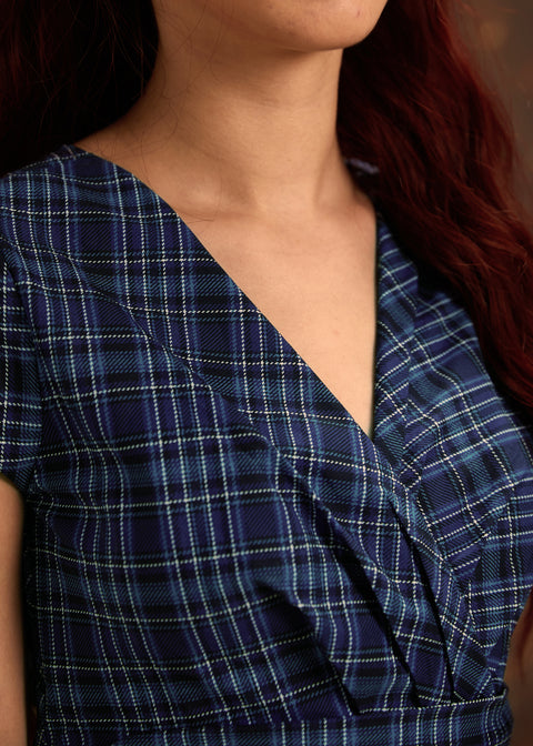 Blue Plaid Greta Dress
