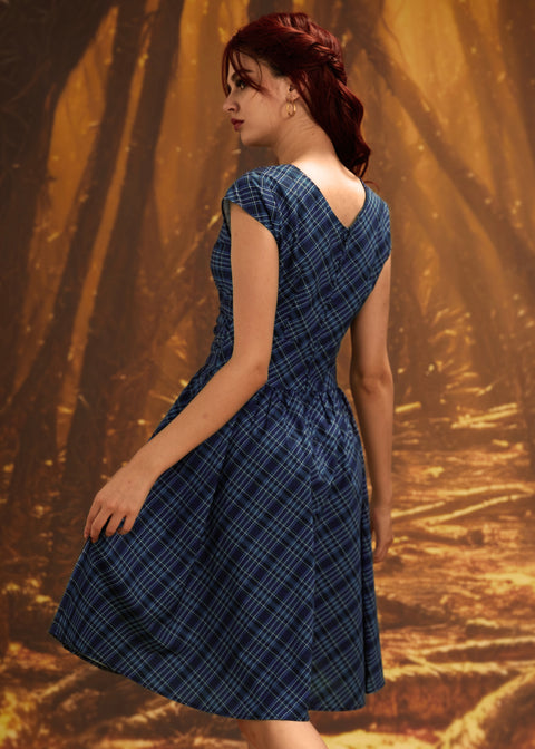 Blue Plaid Greta Dress