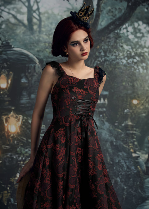 Red Byzantine Swing Dress