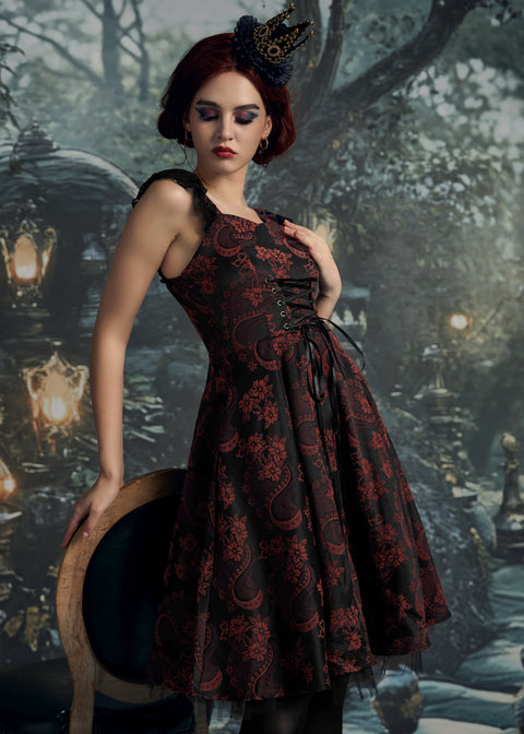 Red Byzantine Swing Dress