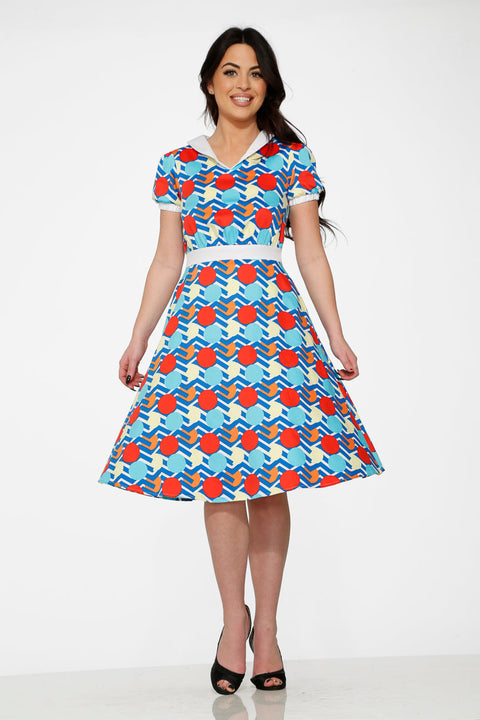 Stripe Red Dot Swing Dress