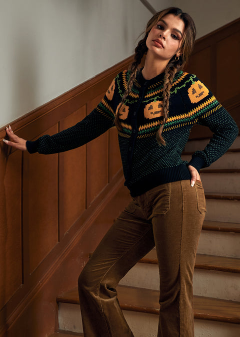 📌PRESALE Give 'Em Pumpkin To Talk About Fair Isle Cardigan