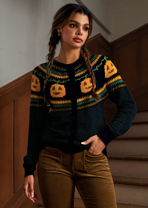 📌PRESALE Give 'Em Pumpkin To Talk About Fair Isle Cardigan