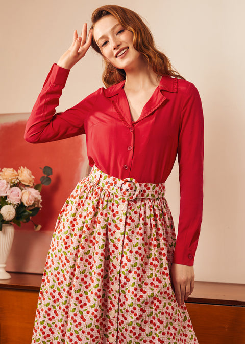 Starlet Power Button-Down Top