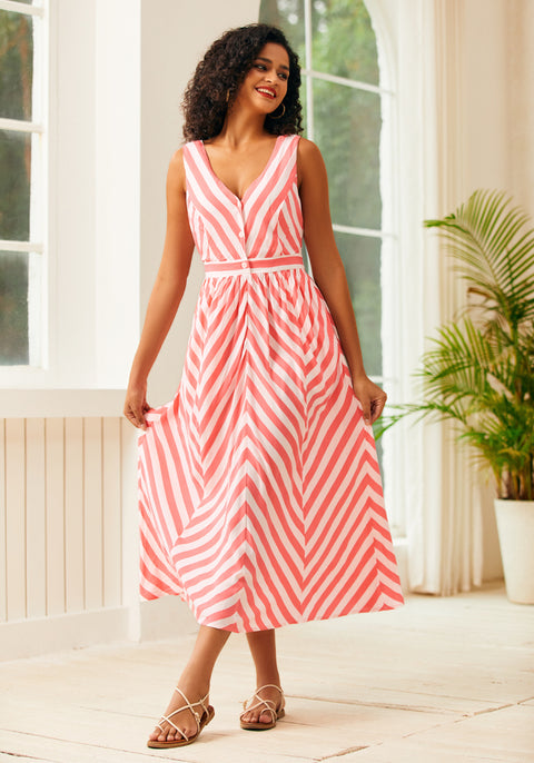 Sunbeam Striped Midi Dress