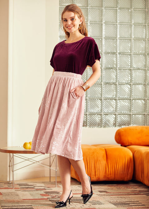 Blush of Dawn Dirndl Skirt