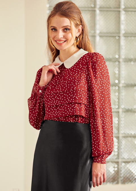 Essence of Every Era Pan Collar Blouse