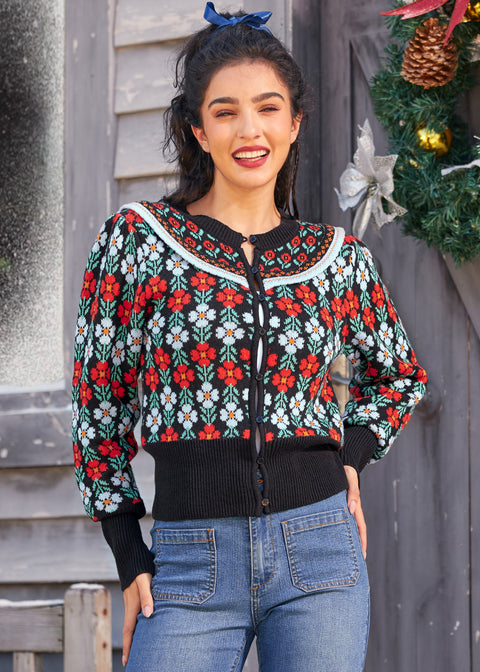 Timeless Tapestry Jacquard Cardigan