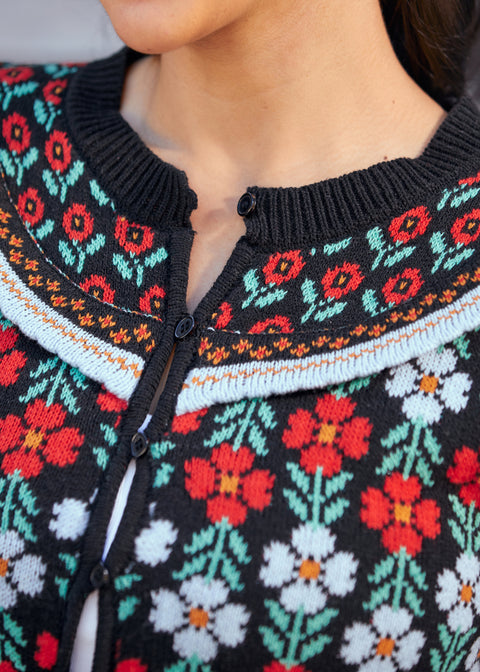 Timeless Tapestry Jacquard Cardigan