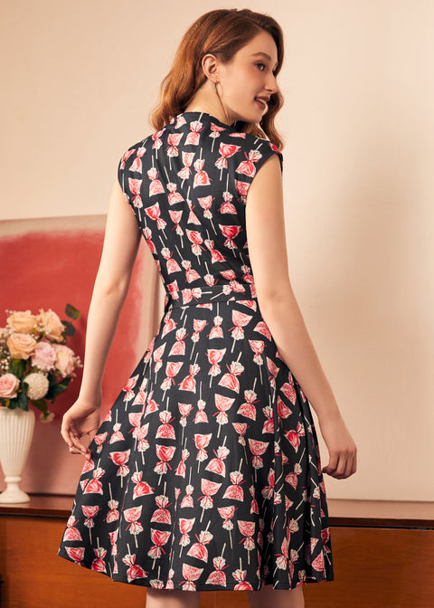 Eclipse Elegance Fit & Flare Dress