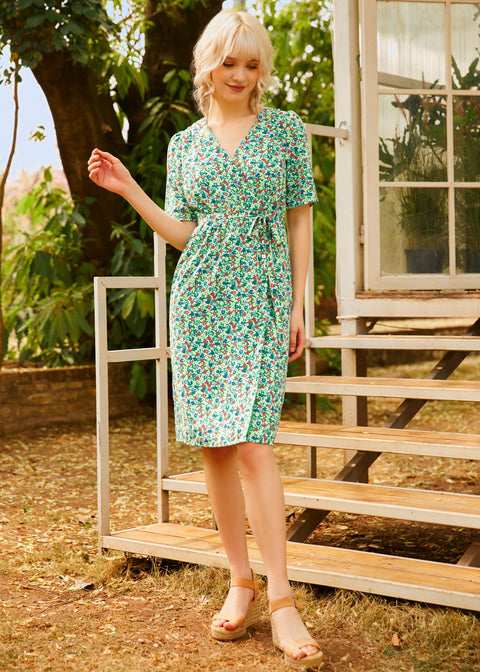Petal & Promise Wrap Dress