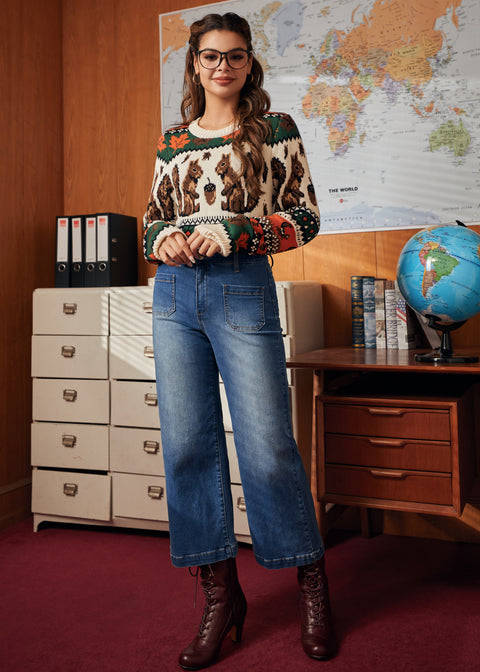 Boardwalk Beauty Wide Leg Crop Jeans