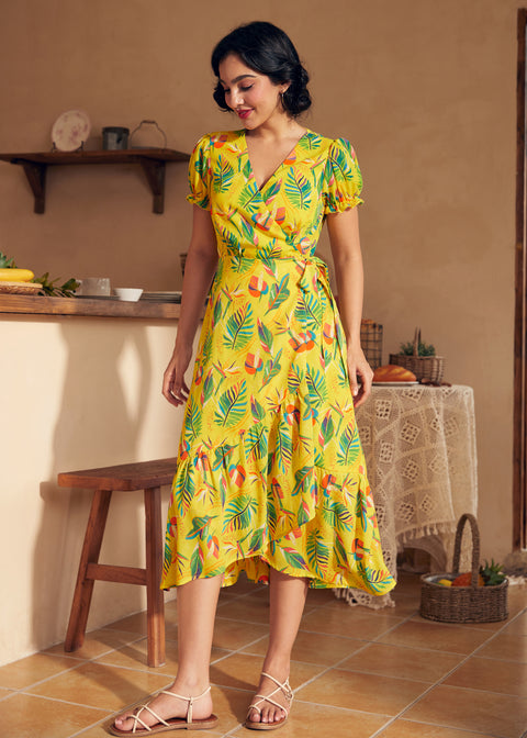 Air of Elegance Wrap Dress