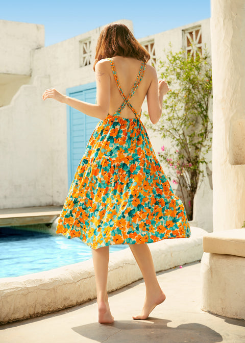 Twists & Tendrils Overall Midi Dress