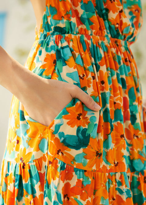 Twists & Tendrils Overall Midi Dress