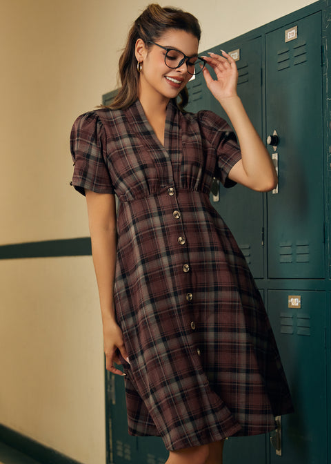 Ivy League Charm Fit & Flare Dress