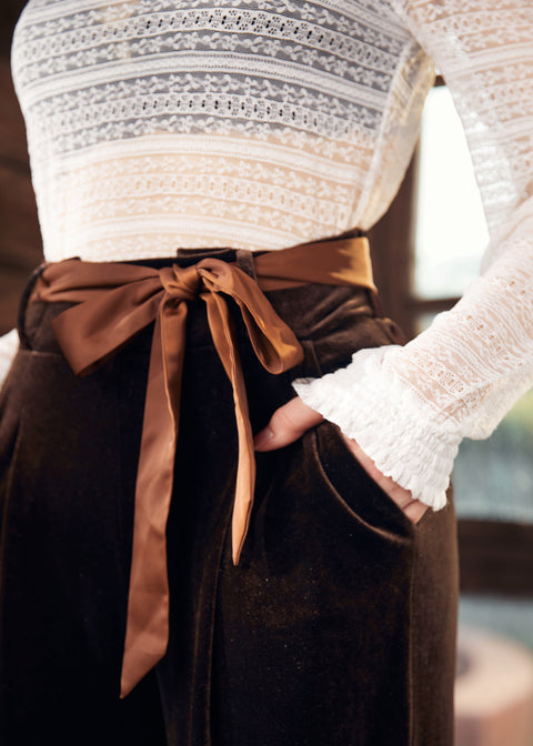 Velvet Reverie Crop Pants