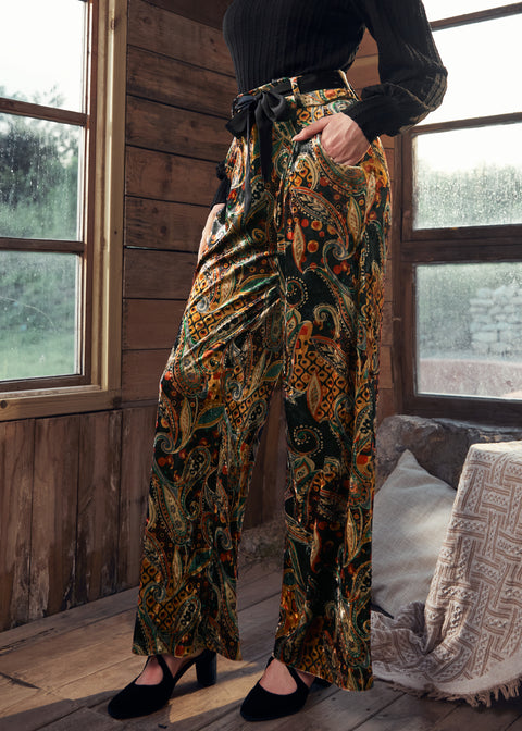 Velvet Reverie Crop Pants