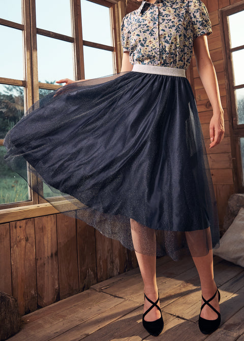 Time Capsule Tulle Midi Skirt