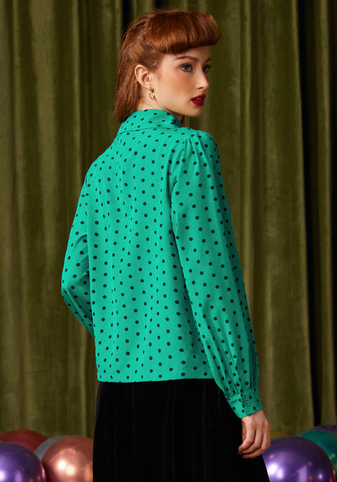 Spot On Keyhole Blouse