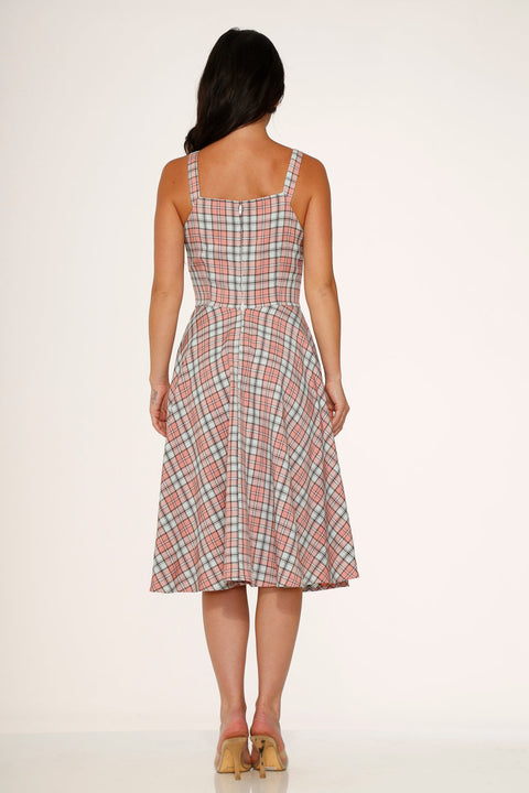 Pink Plaid Swing Dress