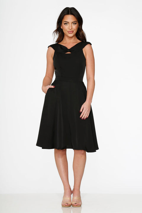 Black Occasional Swing Dress