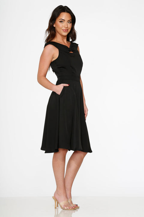 Black Occasional Swing Dress