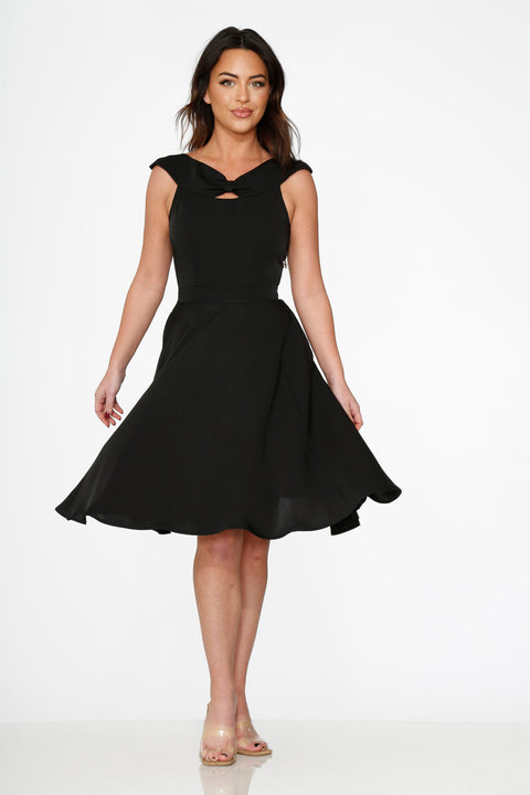 Black Occasional Swing Dress