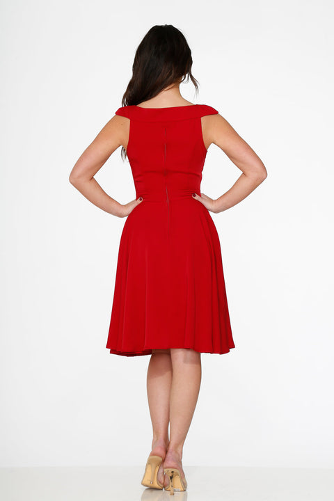Red Occasional Swing Dress
