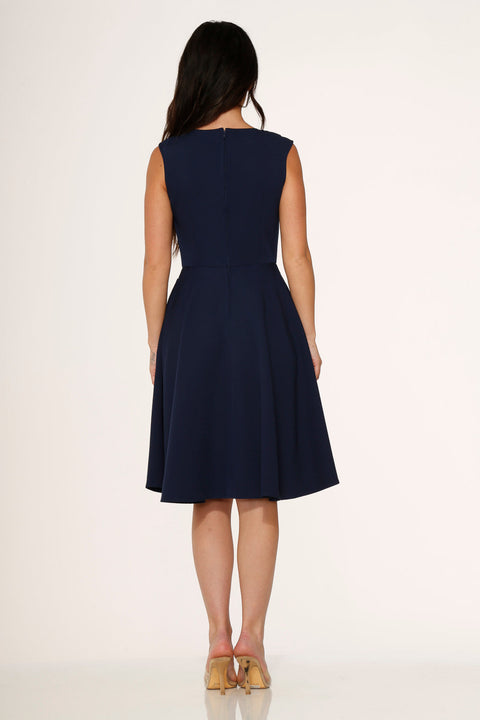 Navy Blue Swing Dress