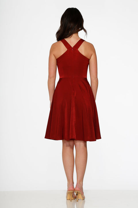 Burgundy Swing Dress