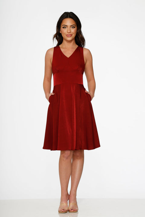 Burgundy Swing Dress