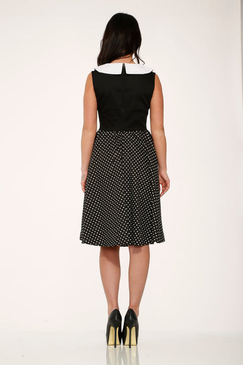 Black & White Polka Dot Swing Dress