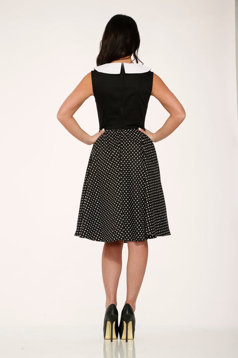 Black & White Polka Dot Swing Dress