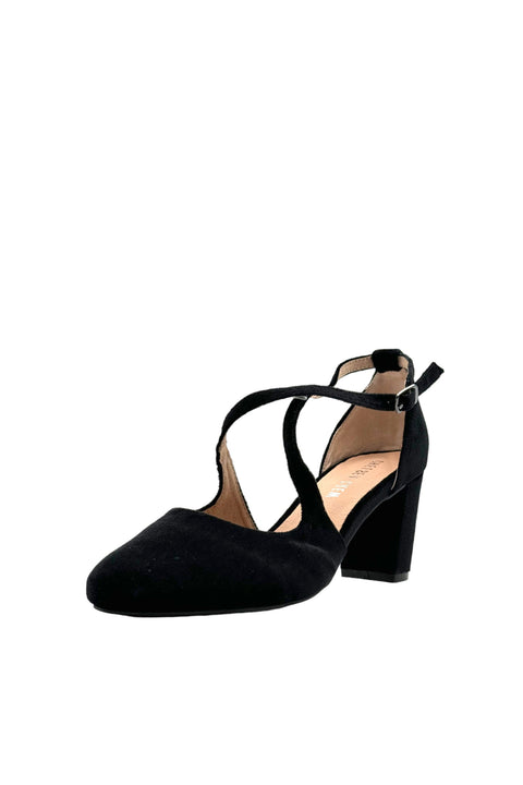 Oren Velvet Mary Jane Heels Black