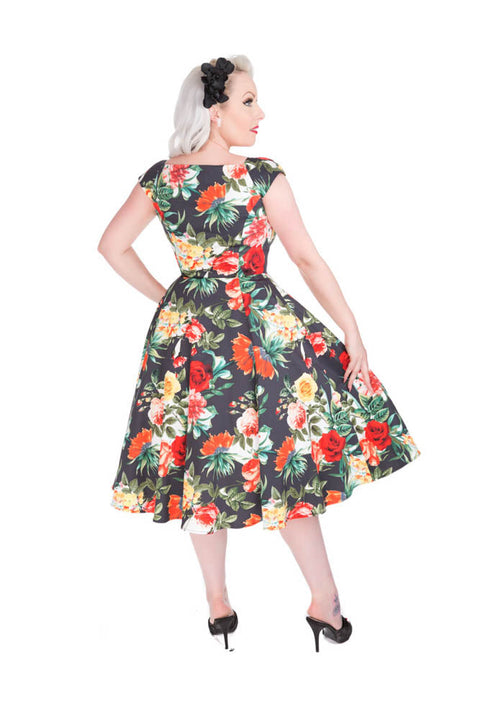 Graceful Rose Swing Dress