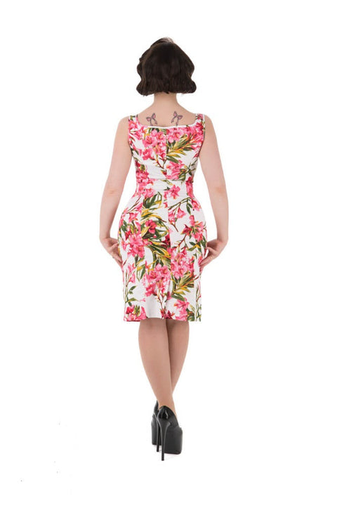 Pink Floral Wiggle Dress