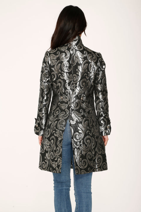 Silver Brocade Women's Coat