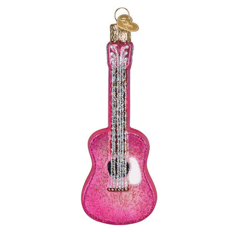 Glittered Glam Guitar Ornament