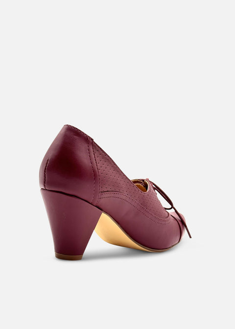 Maytal Retro Heels Burgundy
