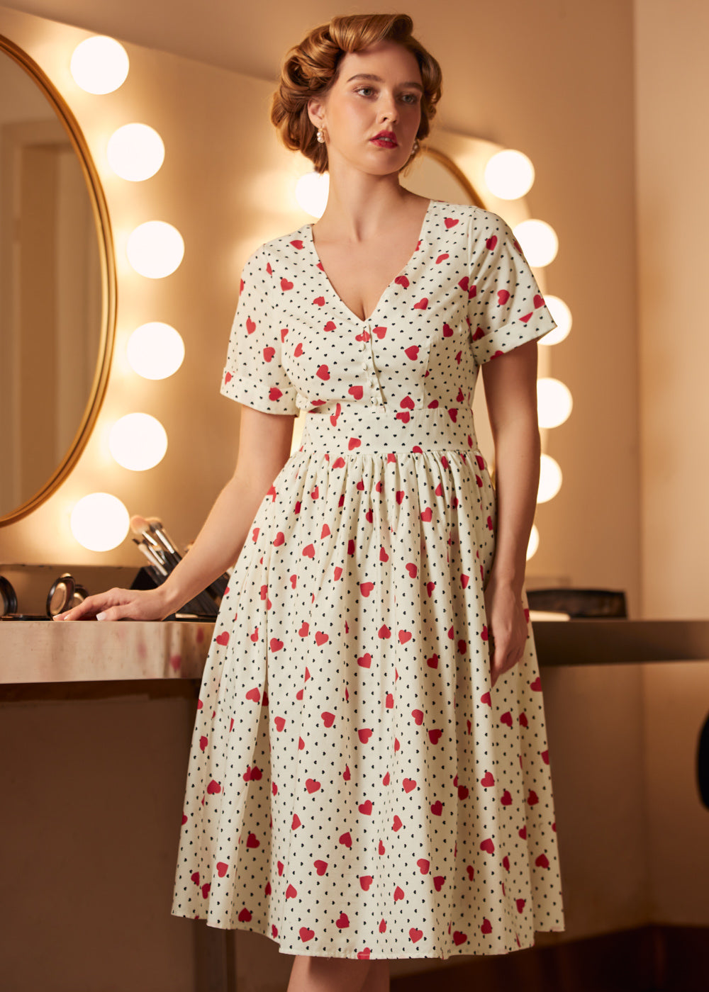 green emerald velvet dress Fabulous Fit & Flare Shirt Dress – ModCloth