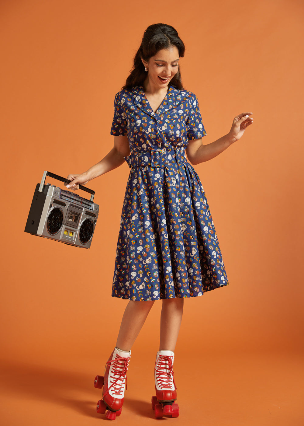 Cotton Fit & Flare Shirt Dress | ModCloth x Tamara Arcilla