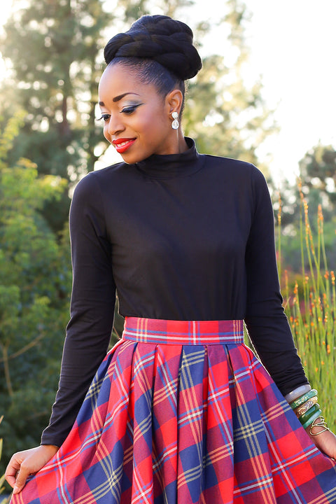 Black Mock Neck Top