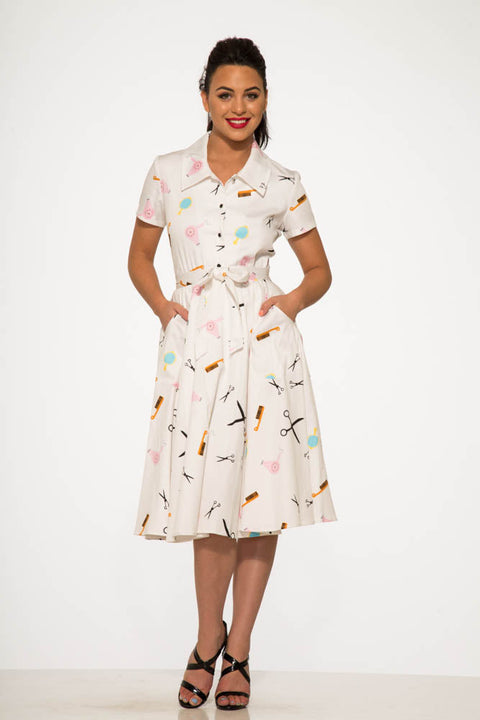 Beauty Salon Top and Swing Skirt