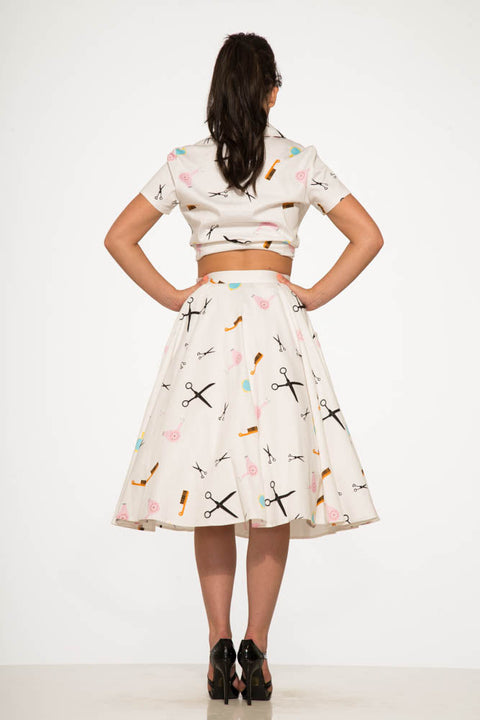 Beauty Salon Top and Swing Skirt