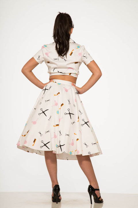 Beauty Salon Top and Swing Skirt